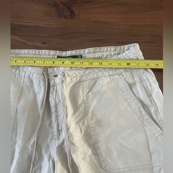 Lauren Ralph Lauren Plus Size LINEN WIDE -LEG PANTS WOMEN 14 - Picture 7 of 13